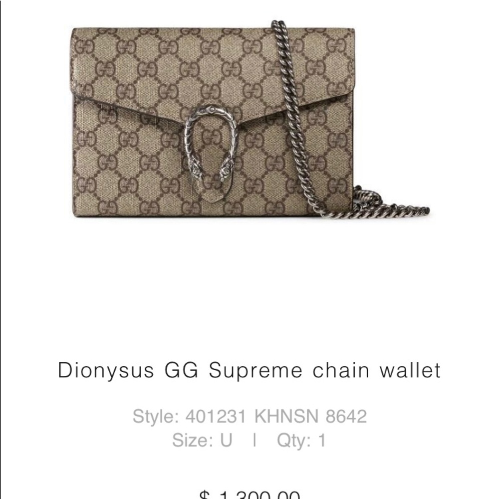 Gucci Dionysus Supreme Chain Bag